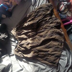 Hot Topic Thorne & Fable Brown Plaid Split Skirt